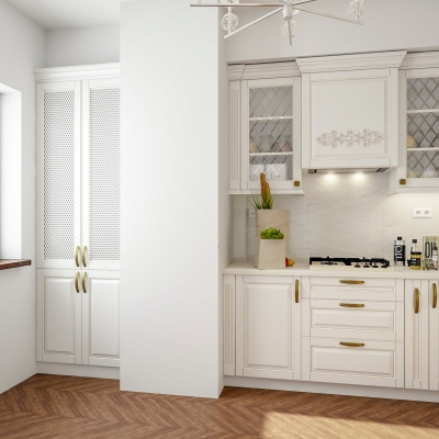 Bucatarie clasica din MDF furniruit