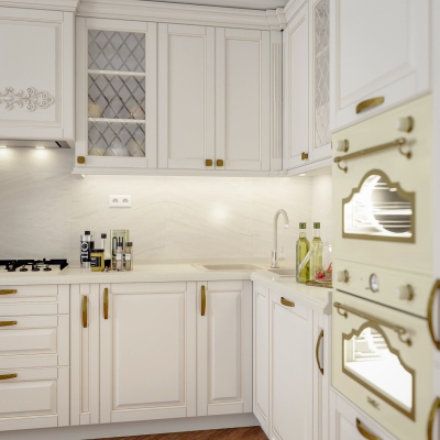 Bucatarie clasica din MDF furniruit