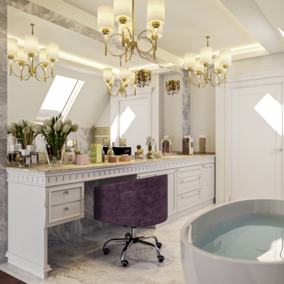 Mobila pentru baie in stil clasic