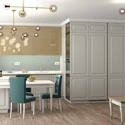 Bucatarie din MDF vopsit